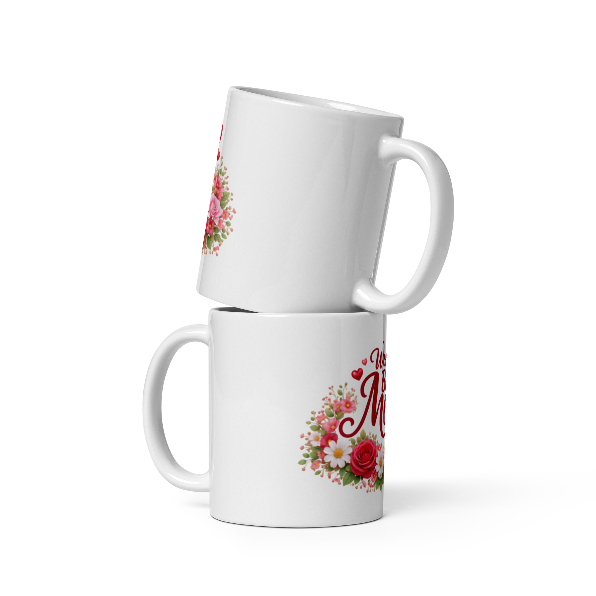 White Glossy World's Best Mom Coffee Mug - Image 2