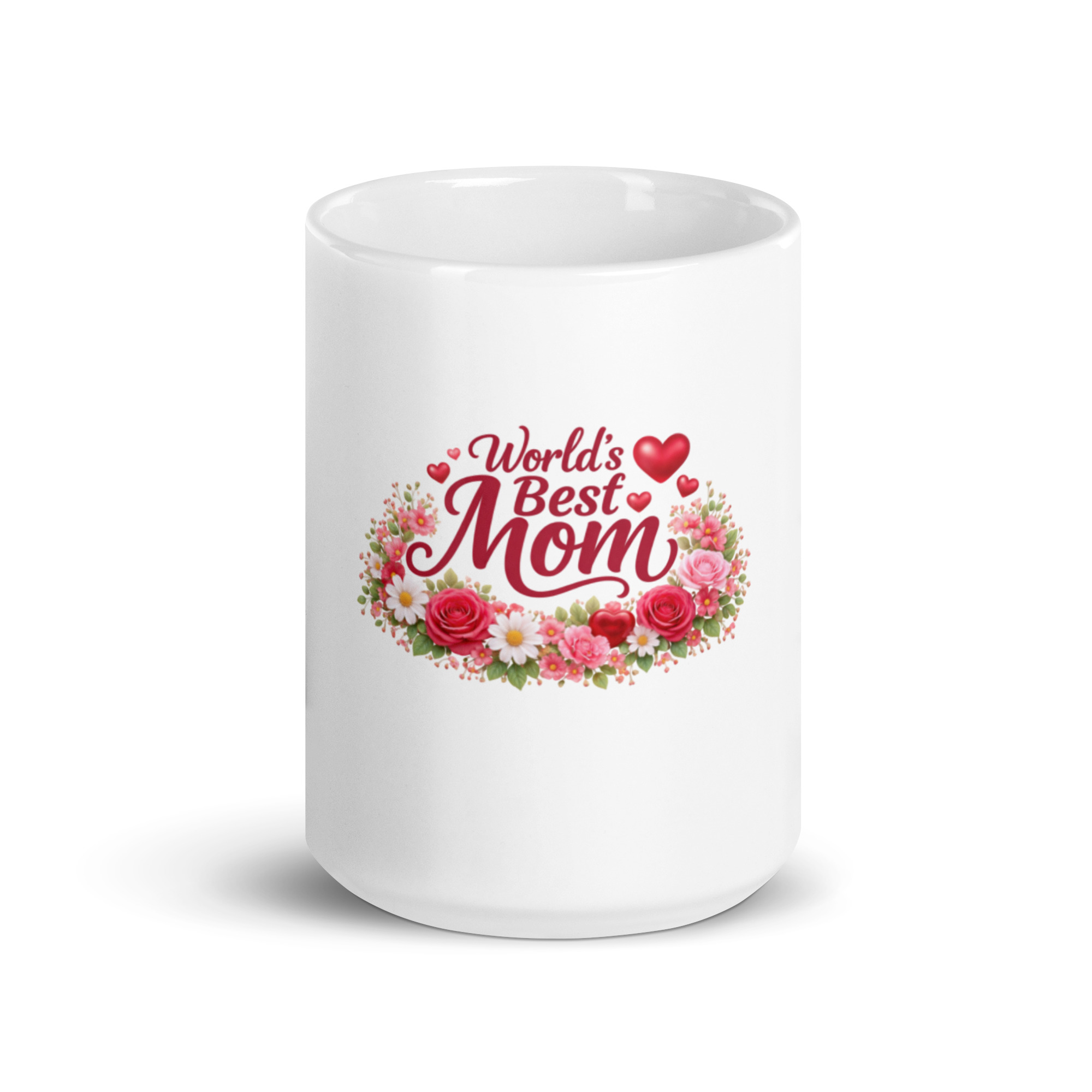 White Glossy World's Best Mom Coffee Mug - Image 4