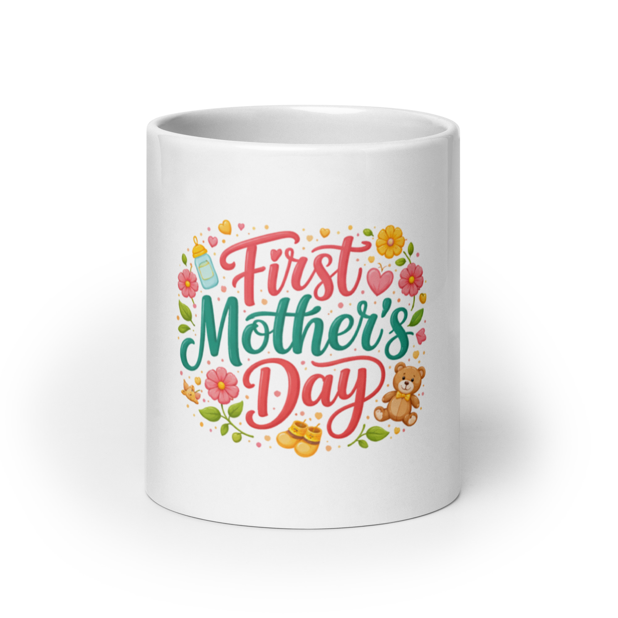 White glossy First Mother's Day mug